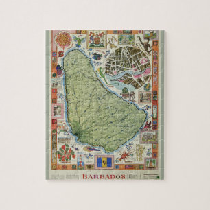 Quebra-cabeça Mapa da ilha de Barbados