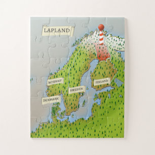 Quebra-cabeça Mapa Da Lapónia