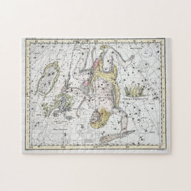 Quebra-cabeça Mapa da placa VIII das constelações (Horizontal)
