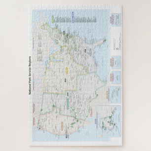 Quebra-cabeça Mapa da Região do Serviço Nacional do Parque