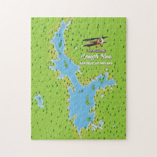Quebra-cabeça Mapa da República da Irlanda, lough lough, l