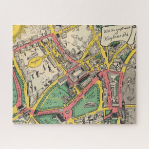 Quebra-cabeça Mapa da rota da coroação, Londres, Inglaterra