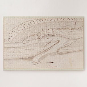 Quebra-cabeça Mapa da Rua Augustine FL (1819)