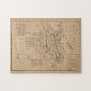 Quebra-cabeça Mapa da Rua Augustine FL (1888)