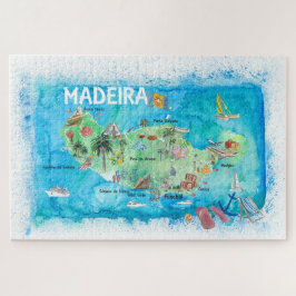 Quebra-cabeça Mapa da Viagem Madeira