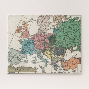 Quebra-cabeça Mapa da Vintage Europa