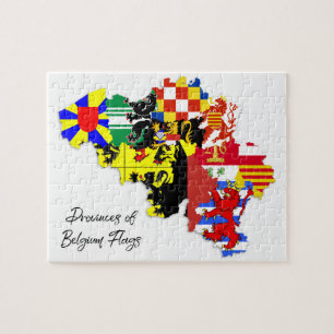 Quebra-cabeça Mapa das Bandeiras das províncias belgas, Bélgic