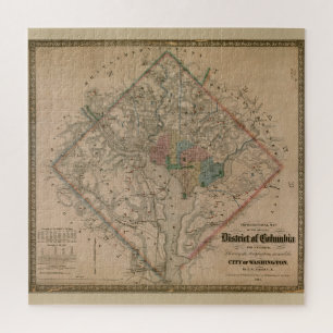 Quebra-cabeça Mapa das Defesas da Guerra Civil de Washington DC
