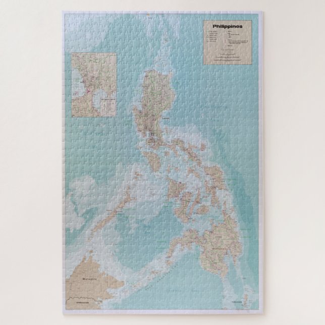 Quebra-cabeça Mapa das Filipinas (1990) (Vertical)