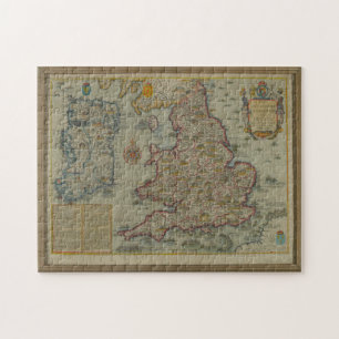 Quebra-cabeça Mapa das invasões de Inglaterra & de Ireland