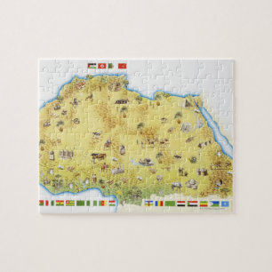 Quebra-cabeça Mapa de África do Sul 2