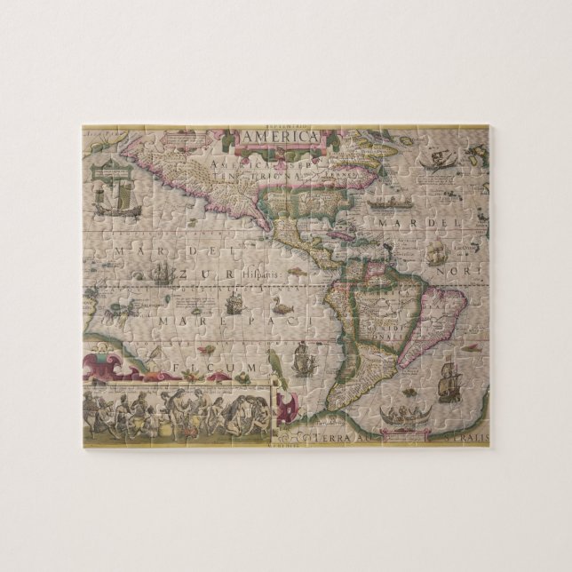 Quebra-cabeça Mapa de América, do Mercator "atlas", bar. por (Horizontal)