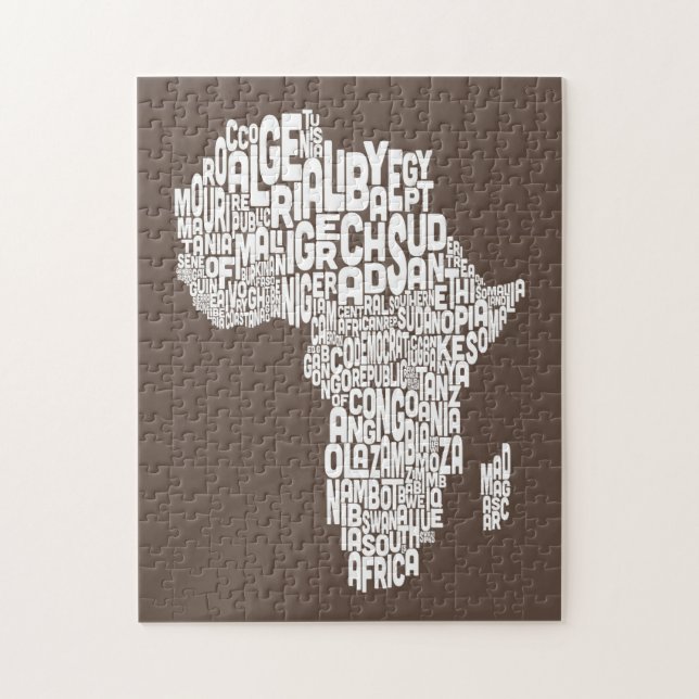 Quebra-cabeça Mapa de Arte do Mapa da África (Vertical)