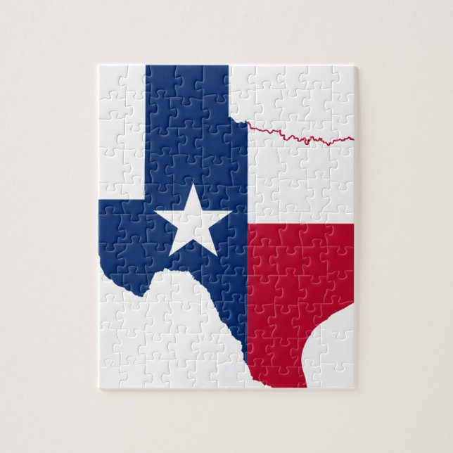 Quebra-cabeça Mapa De Bandeiras Do Texas (Vertical)