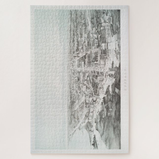 Quebra-cabeça Mapa de Buffalo NY (1853) (Vertical)