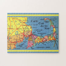 Mapa de Cape Cod em Puzzle 11x14