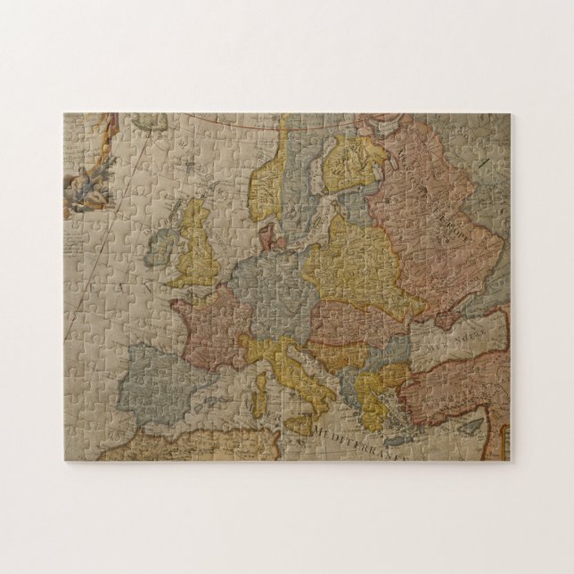 Quebra-cabeça Mapa de Europa | 1700 (Horizontal)