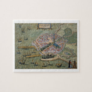 Quebra-cabeça Mapa de Flissinga, 'de Civitates Orbis Terrarum