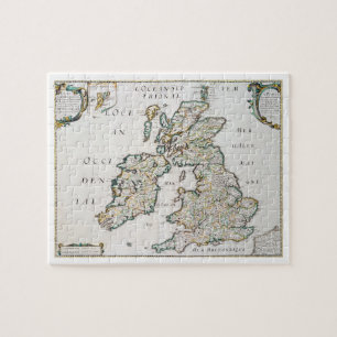 Quebra-cabeça Mapa de Grâ Bretanha e de Ireland, Paris publicad