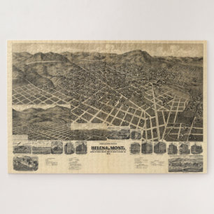 Quebra-cabeça Mapa de Helena MT (1890)