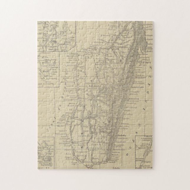 Quebra-cabeça Mapa de Madagascar (Vertical)