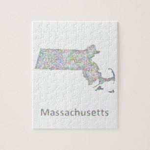 Quebra-cabeça Mapa de Massachusetts