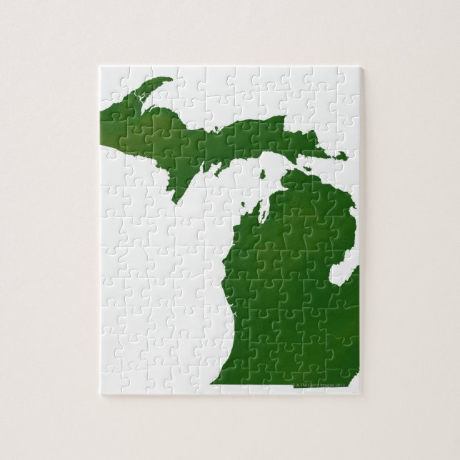 Quebra-cabeça Mapa de Michigan (Vertical)