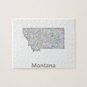 Quebra-cabeça Mapa de Montana