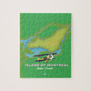 Quebra-cabeça Mapa de Montreal do Canadá