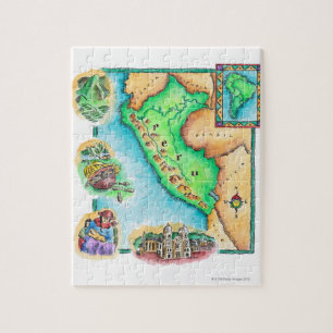 Quebra-cabeça Mapa de Peru
