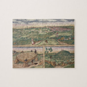 Quebra-cabeça Mapa de Poitiers, de "Civitates Orbis Terrarum" b