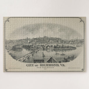 Quebra-cabeça Mapa de Richmond VA (1876)