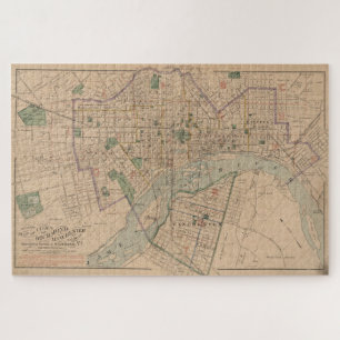 Quebra-cabeça Mapa de Richmond Virginia (1876)