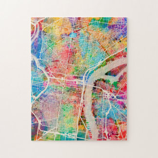 Quebra-cabeça Mapa de ruas de Philadelphfia Pensilvânia