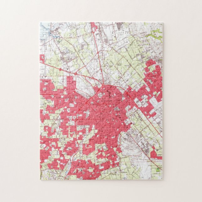 Quebra-cabeça Mapa de San José California (1961) (Vertical)