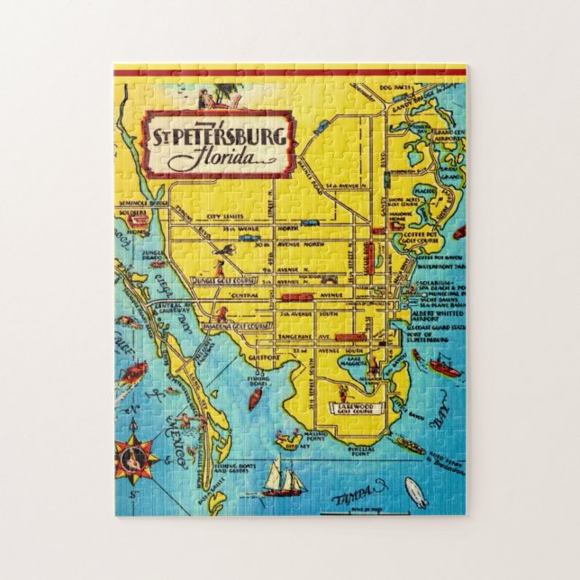 Quebra-cabeça Mapa de São Petersburgo 11x14 (Vertical)