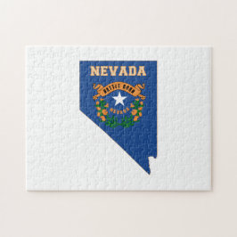 Quebra-cabeça Mapa de Sinalizador do Estado de Nevada