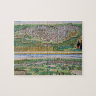 Quebra-cabeça Mapa de Toledo e de Valladolid, 'de Civitates Orbi