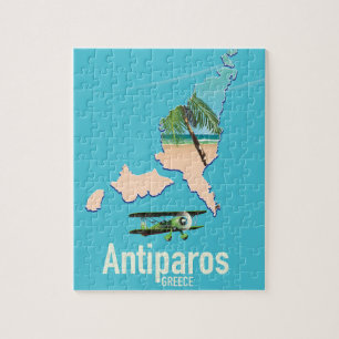 Quebra-cabeça Mapa de viagem de Grécia de de Antiparos