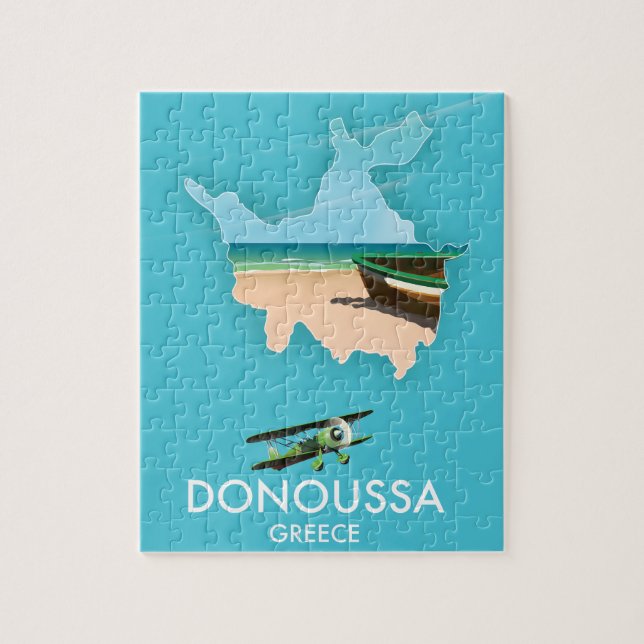 Quebra-cabeça Mapa de viagem Donoussa Grécia (Vertical)