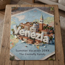 Mapa de Viagem Veneza Itália Férias em Família em 
