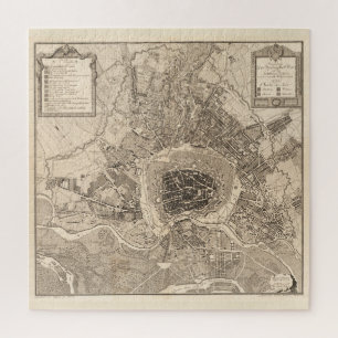 Quebra-cabeça Mapa de Viena da Áustria (1783)