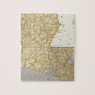 Quebra-cabeça Mapa do Atlas da Louisiana