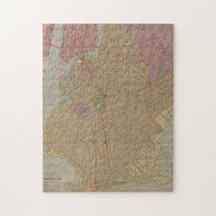 Quebra-cabeça Mapa do Brooklyn NY (1911)