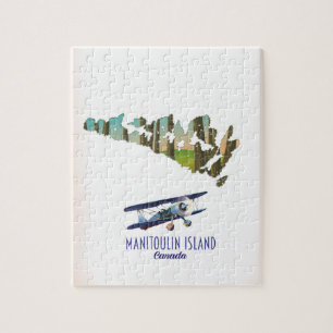 Quebra-cabeça Mapa do Canadá na Ilha Manitoulin