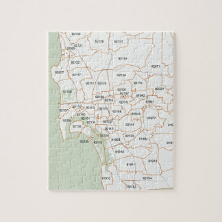 Quebra-cabeça Mapa do código postal de San Diego