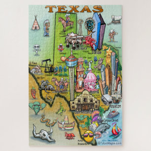 Quebra-cabeça Mapa do divertimento de Texas