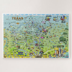 Quebra-cabeça Mapa do divertimento de Texas