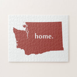 Quebra-cabeça Mapa do estado da silhueta em Washington