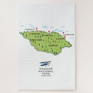 Quebra-cabeça Mapa do Exmoor National Park